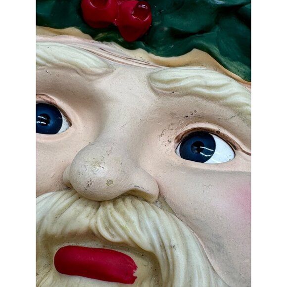 Vtg Motion Activated Santa Face Light Up Musical Talking Ho Ho Merry Christmas - Picture 7 of 15